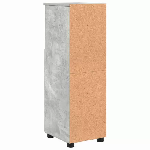 Fürdőszoba Székény ajtóval Beton szürke 30 x 35 x 95 cm Faanyag