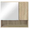 Tükörszekrény polcokkal sonoma tölgy 59 x 17 x 55 cm Faanyag