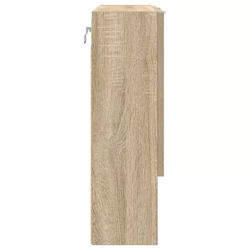 Tükörszekrény polcokkal sonoma tölgy 59 x 17 x 55 cm Faanyag