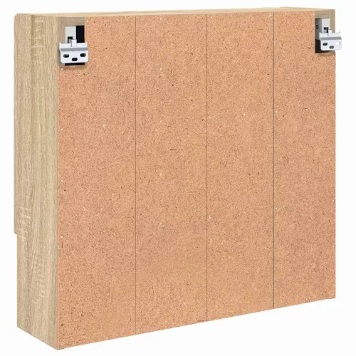 Tükörszekrény polcokkal sonoma tölgy 59 x 17 x 55 cm Faanyag