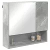 Tükörszekrény polcokkal Beton szürke 59 x 17 x 55 cm Faanyag