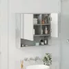 Tükörszekrény polcokkal Beton szürke 59 x 17 x 55 cm Faanyag
