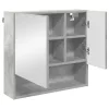 Tükörszekrény polcokkal Beton szürke 59 x 17 x 55 cm Faanyag