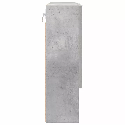 Tükörszekrény polcokkal Beton szürke 59 x 17 x 55 cm Faanyag