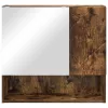 Tükörszekrény polcokkal Füstölt tölgy 59 x 17 x 55 cm Faanyag