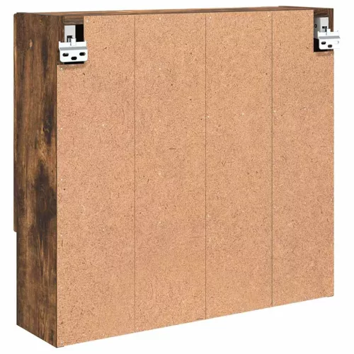 Tükörszekrény polcokkal Füstölt tölgy 59 x 17 x 55 cm Faanyag