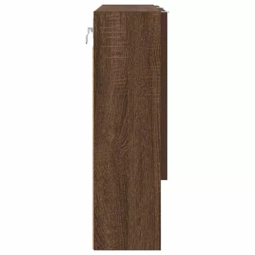 Tükörszekrény polcokkal barna tölgy 59 x 17 x 55 cm Faanyag