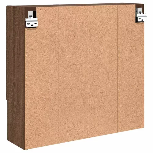 Tükörszekrény polcokkal barna tölgy 59 x 17 x 55 cm Faanyag
