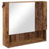 Tükörszekrény polcokkal ajtóval Régi fa 59 x 17 x 55 cm Faanyag