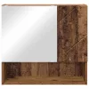 Tükörszekrény polcokkal ajtóval Régi fa 59 x 17 x 55 cm Faanyag