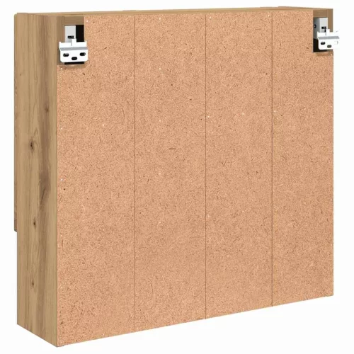 Tükörszekrény polcokkal kézműves tölgy 59 x 17 x 55 cm Faanyag