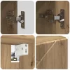 Tükörszekrény polcokkal kézműves tölgy 59 x 17 x 55 cm Faanyag