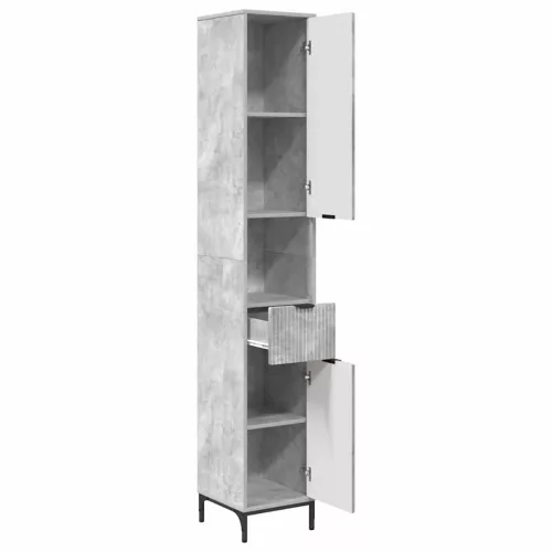 Fürdőszobai magas szekrény Beton szürke 31.5 x 33 x 190 cm
