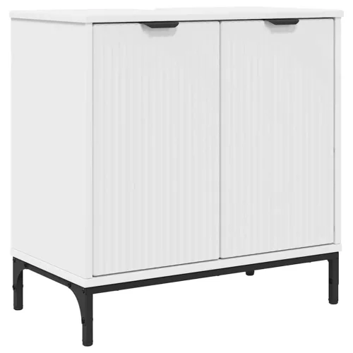 Fürdőszobai mosdószekrény Fehér 60.5 x 33.5 x 61 cm Faanyag