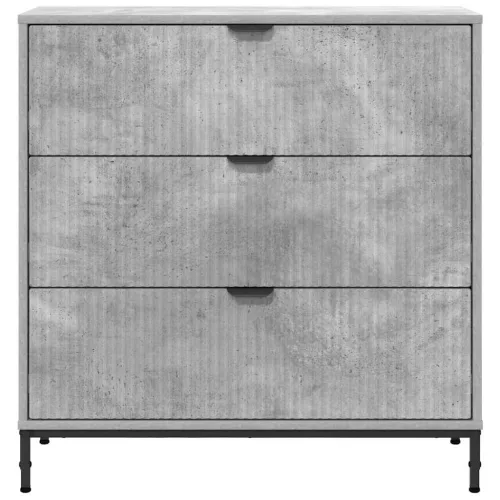 Széf fiókkal Beton szürke 79.5 x 33 x 82 cm Faanyag