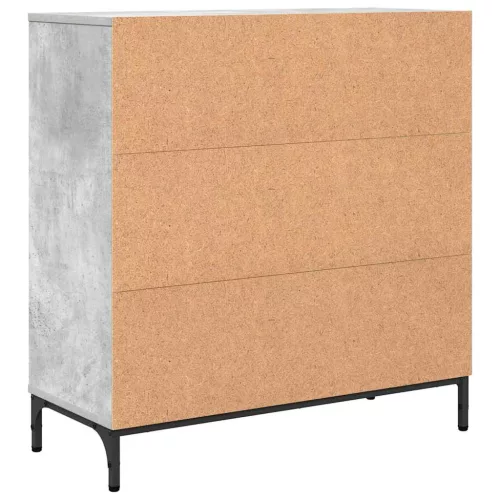 Széf fiókkal Beton szürke 79.5 x 33 x 82 cm Faanyag