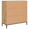 Széf fiókkal kézműves tölgy 79.5 x 33 x 82 cm Faanyag