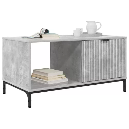 Dohányzóasztal Beton szürke 90 x 49 x 46 cm Faanyag