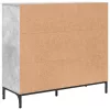 Széf fiókkal Beton szürke 89.5 x 33 x 82 cm Faanyag