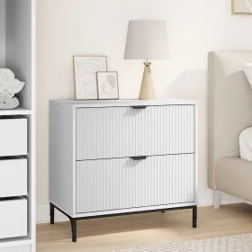 Éjjeli asztal fiókkal Fehér 63.5 x 36 x 61 cm Faanyag