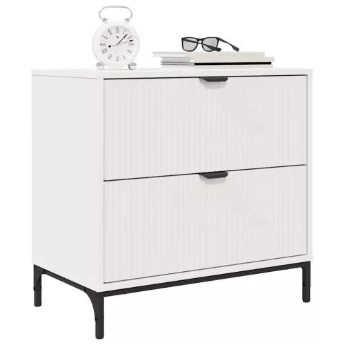 Éjjeli asztal fiókkal Fehér 63.5 x 36 x 61 cm Faanyag