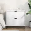 Éjjeli asztal fiókkal Fehér 63.5 x 36 x 61 cm Faanyag