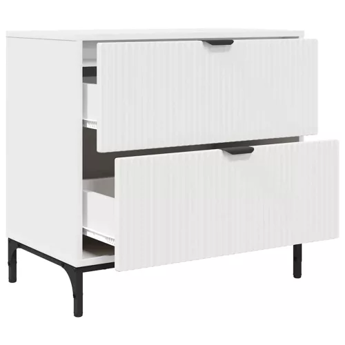 Éjjeli asztal fiókkal Fehér 63.5 x 36 x 61 cm Faanyag
