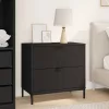 Éjjeli asztal fiókkal Fekete 63.5 x 36 x 61 cm Faanyag