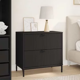 Éjjeli asztal fiókkal Fekete 63.5 x 36 x 61 cm Faanyag