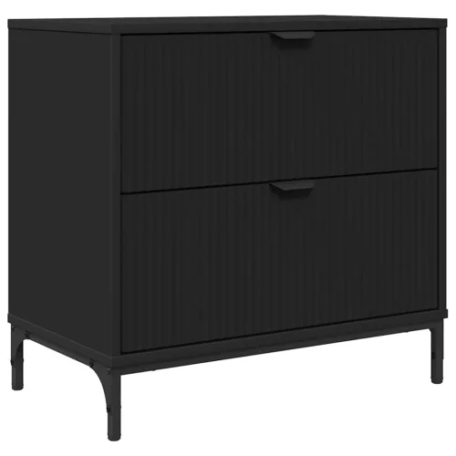 Éjjeli asztal fiókkal Fekete 63.5 x 36 x 61 cm Faanyag