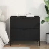 Éjjeli asztal fiókkal Fekete 63.5 x 36 x 61 cm Faanyag