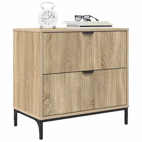 Éjjeli asztal fiókkal sonoma tölgy 63.5 x 36 x 61 cm Faanyag