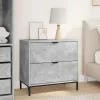 Éjjeli asztal fiókkal Beton szürke 63.5 x 36 x 61 cm Faanyag