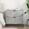 Éjjeli asztal fiókkal Beton szürke 63.5 x 36 x 61 cm Faanyag