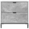 Éjjeli asztal fiókkal Beton szürke 63.5 x 36 x 61 cm Faanyag