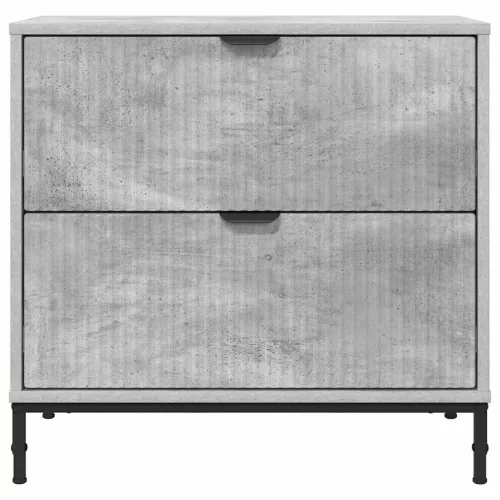 Éjjeli asztal fiókkal Beton szürke 63.5 x 36 x 61 cm Faanyag