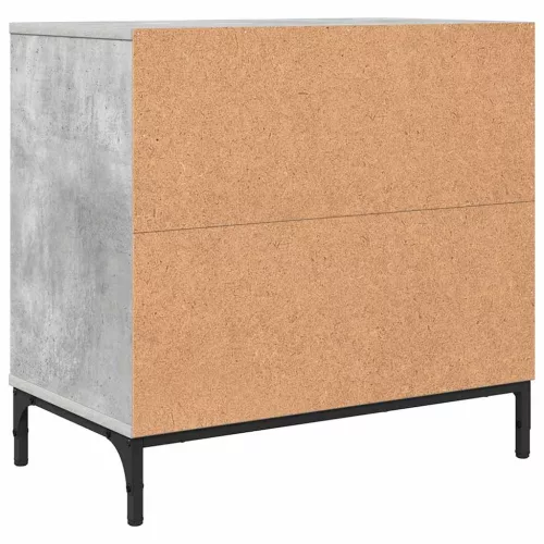 Éjjeli asztal fiókkal Beton szürke 63.5 x 36 x 61 cm Faanyag