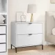 Éjjeli asztal Magasfényű fehér 63.5 x 36 x 61 cm Faanyag