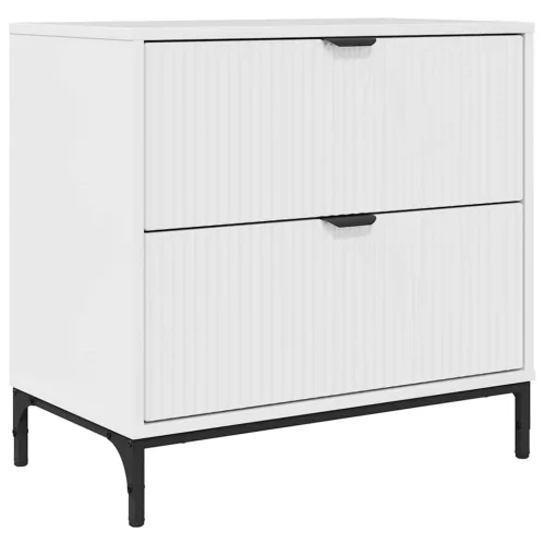 Éjjeli asztal Magasfényű fehér 63.5 x 36 x 61 cm Faanyag