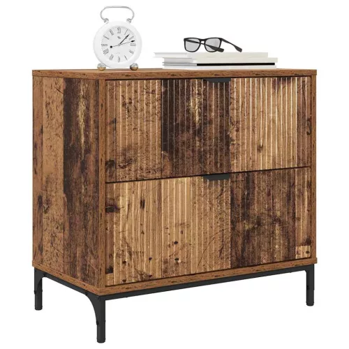 Éjjeli asztal fiókkal Régi fa 63.5 x 36 x 61 cm Faanyag