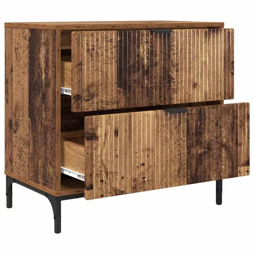 Éjjeli asztal fiókkal Régi fa 63.5 x 36 x 61 cm Faanyag