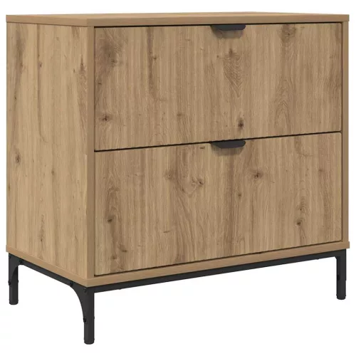Éjjeli asztal fiókkal kézműves tölgy 63.5 x 36 x 61 cm Faanyag