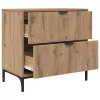 Éjjeli asztal fiókkal kézműves tölgy 63.5 x 36 x 61 cm Faanyag