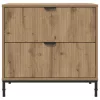 Éjjeli asztal fiókkal kézműves tölgy 63.5 x 36 x 61 cm Faanyag