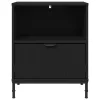 Éjjeliszekrények fiókkal 2 pcs Fekete 49 x 36 x 61 cm Faanyag