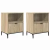 Éjjeliszekrények 2 pcs sonoma tölgy 49 x 36 x 61 cm Faanyag