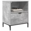Éjjeliszekrények 2 pcs Beton szürke 49 x 36 x 61 cm Faanyag