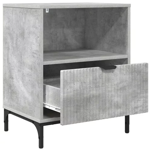 Éjjeliszekrények 2 pcs Beton szürke 49 x 36 x 61 cm Faanyag