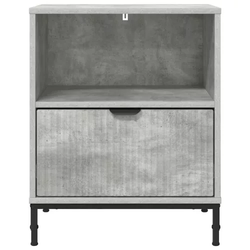 Éjjeliszekrények 2 pcs Beton szürke 49 x 36 x 61 cm Faanyag