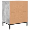 Éjjeliszekrények 2 pcs Beton szürke 49 x 36 x 61 cm Faanyag